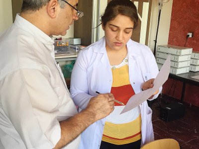 Michaeel Najeed en plein travail de recherche à Ebril au Kurdistan en 2016. - Michaeel Najeed