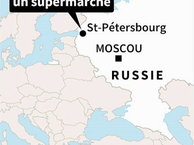 Plusieurs personnes ont été blessées mercredi dans une explosion dans un supermarché de Saint-Pétersbourg (nord-ouest de la Russie) - Sabrina BLANCHARD [AFP]