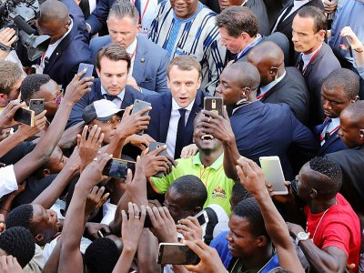 Le président français Emmanuel Macron à Ougadougou, au Burkina Faso, le 28 novembre 2017 - ludovic MARIN [AFP]