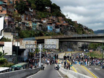 Manifestation à Caracas contre la pénurie alimentaire, le 28 décembre 2017 - FEDERICO PARRA [AFP]