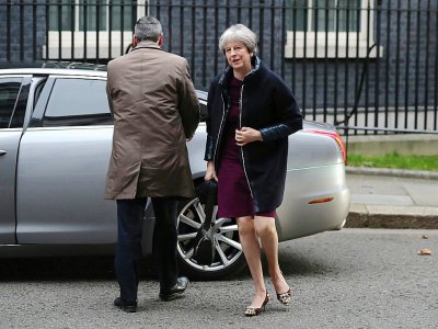 Theresa May, le 8 janvier 2018 à Londres - Daniel LEAL-OLIVAS [AFP]