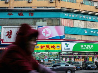 Un restaurant nord-coréen dans la ville chinoise de Shenyang, le 7 janvier 2018 - Chandan KHANNA [AFP]