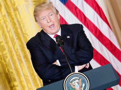 Le président américain Donald Trump, le 10 janvier 2017 à la Maison Blanche, à Washington - Brendan Smialowski [AFP]
