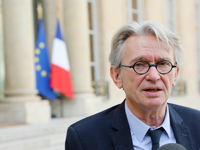 Jean-Claude Mailly, patron de FO, le 12 octobre 2017 à l'issue d'une réunion à l'Elysée, à Paris - ludovic MARIN [AFP/Archives]