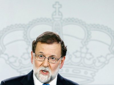Le Premier ministre espagnol Mariano Rajoy, le 22 décembre 2017 à Madrid - OSCAR DEL POZO [AFP/Archives]