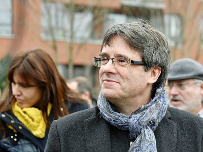 Carles Puigdemont, le 12 janvier 2018 à Bruxelles - JOHN THYS [AFP/Archives]