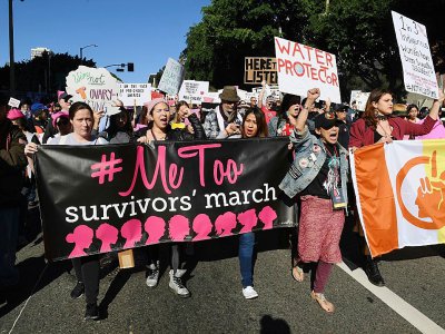 Manifestation pour la 2e "Marche des femmes" anti-Trump, le 20 janvier 2018 à Los Angeles - Mark RALSTON [AFP]