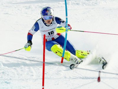 L'Américaine Lindsey Vonn lors du slalom du combiné de Lenzerheide, le 26 janvier 2018 - Ruben SPRICH [AFP]