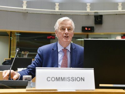 Le négociateur en chef de l'Union européenne en charge du Brexit Michel Barnier à Bruxelles, le 29 janvier 2018 - JOHN THYS [AFP]