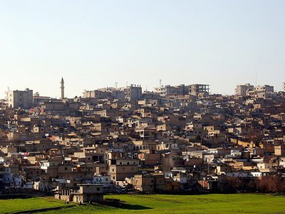 Une vue générale de la ville d'Afrine, en Syrie, le 30 janvier 2018 - DELIL SOULEIMAN [AFP/Archives]