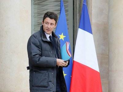 Le porte-parole du gouvernement Benjamin Griveaux quitte l'Elysée après un conseil des ministres, le 17 janvier 2018 - LUDOVIC MARIN [AFP/Archives]
