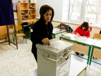 Deuxième tour de l'élection présidentielle à Chypre, le 4 février 2018 - Iakovos Hatzistavrou [AFP]