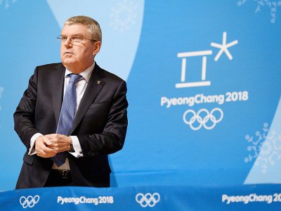 Le président du Comité international olympique, Thomas Bach, à Pyeongchang, le 4 février 2018 - Fabrice COFFRINI [AFP]
