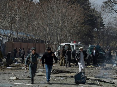 Après un attentat devant l'immeuble de l'ancien ministère de l'Intérieur à Kaboul en Afghanistant le 27 janvier 2018 - WAKIL KOHSAR [AFP/Archives]