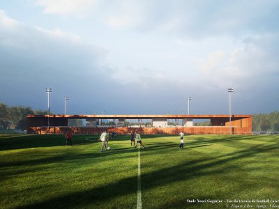 Deux tribunes latérales seront construites sur le futur stade Youri Gagarine au Havre. - Espace Libre - Image Viktor Fretyàn
