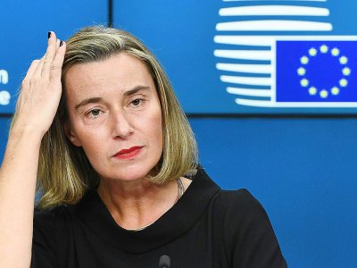 La cheffe de la diplomatie européenne Federica Mogherini, à Bruxelles, le 16 novembre 2017 - EMMANUEL DUNAND [AFP/Archives]