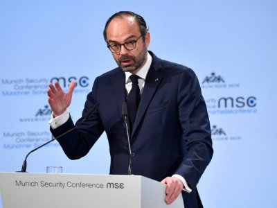 Le Premier ministre français Edouard Philippe à la Conférence de Munich sur la sécurité, le 17 février 2018 - Thomas KIENZLE [AFP]
