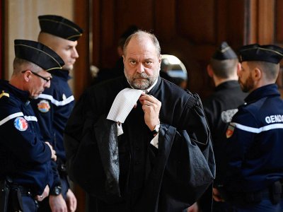 Eric Dupond-Moretti, l'avocat de Jérôme Cahuzac, au Palais de Justice de Paris le 13 février 2018 - Eric FEFERBERG [AFP/Archives]