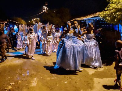 les célébration de l'enfant Jésus par les communautés noires, le 18 février 2018 à Quinamayo, en Colombie - Luis ROBAYO [AFP]