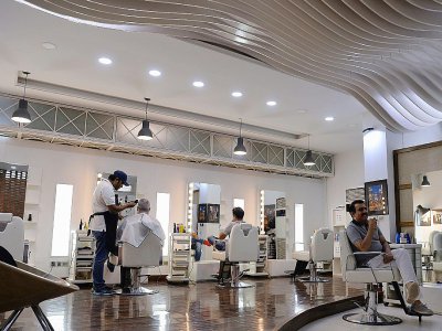 Au salon de beauté Men's à Islamabad, le 12 octobre 2017 - AAMIR QURESHI [AFP]
