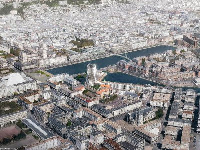 La nouvelle tour est idéalement située au cœur du quartier reconstruit du Havre. - Hamonic Masson et associesluxigon