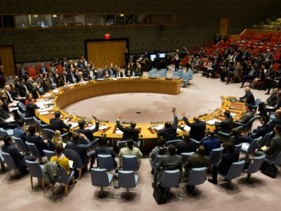 Réunion du Conseil de sécurité de l'ONU, le 24 février 2018 à New York - Don EMMERT [AFP]