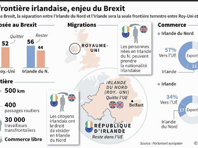 La frontière irlandaise, enjeu du Brexit - Gillian HANDYSIDE [AFP]
