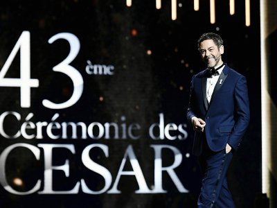 Manu Payet lors de la cérémonie des César, le 2 mars 2018 à Paris - Philippe LOPEZ [AFP]