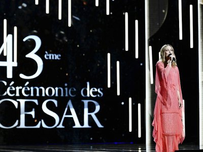 Vanessa Paradis ouvre la 43e cérémonie des César Salle Pleyel à Paris le 2 mars 2018 - Philippe LOPEZ [AFP]