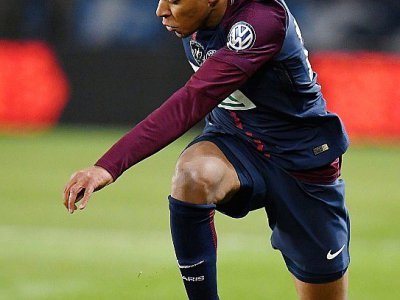 L'attaquant du PSG Kylian Mbappé contre Marseille en Coupe de France le 28 février 2018 au Parc des Princes - FRANCK FIFE [AFP/Archives]