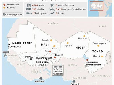 Le dispositif militaire français au Sahel - [AFP]