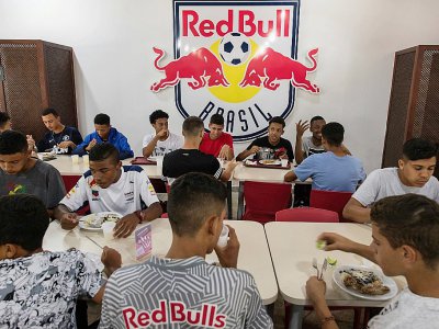 Cantine du centre de formation Red Bull Brasil à Jarinu, à 70 km de Sao Paulo, le 23 février 2018 - NELSON ALMEIDA [AFP/Archives]
