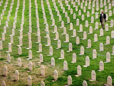 Les tombes, en 2014, des victimes de l'attaque de 1988 contre Halabja - SAFIN HAMED [AFP/Archives]