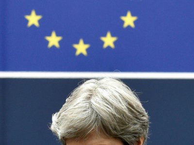 La Première ministre britannique Theresa May à Bruxelles, le 23 Mars 2018 - JOHN THYS [AFP]