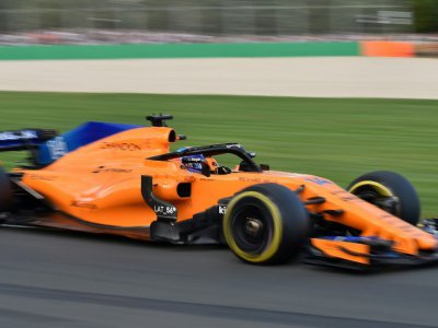 L'Espagnol Fernando Alonso  (McLaren) lors du GP d'Australie, le 25 mars 2018 à Melbourne - PAUL CROCK [AFP]