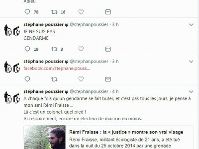 Le compte twitter de Stéphane Poussier - Tendance Ouest - Capture d'écran