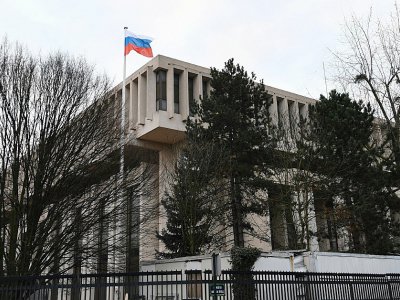 L'ambassade de Russie à Paris, le 14 février 2017 - ALAIN JOCARD [AFP/Archives]