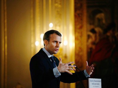 Emmanuel Macron à l'Elysée le 26 mars 2018 - YOAN VALAT [POOL/AFP/Archives]