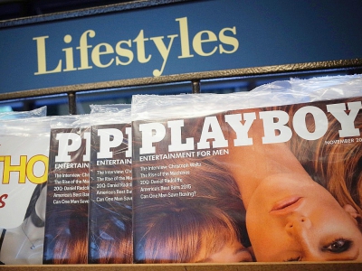 Des magazines Playboy dans un kiosque de Bethesda, dans le Maryland, le 13 octobre 2015 - Mandel NGAN [AFP/Archives]