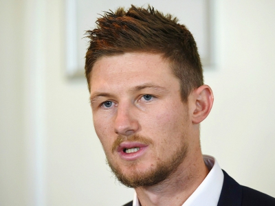 Le joueur de cricket australien Cameron Bancroft en conférence de presse, le 29 mars 2018 à Perth - Greg Wood [AFP]