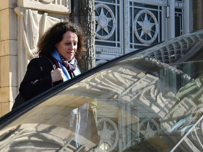 L'ambassadeur de France en Russie, Sylvie Bermann, quitte le minstère russe des Affaires étrangères, le 30 mars 2018 à Moscou - Vasily MAXIMOV [AFP]