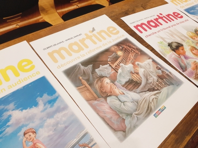 Les avocats mobilisés ont créé des affiches parodiant la célèbre collection de livres "Martine" pour dénoncer le projet de loi du gouvernement. - Noémie Lair