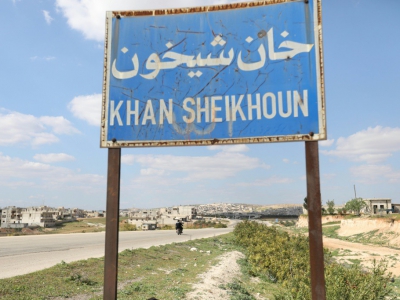 La ville syrienne de Khan Cheikhoun, théâtre d'une attaque au gaz sarin imputée au régime le 4 avril 2017 - OMAR HAJ KADOUR [AFP]