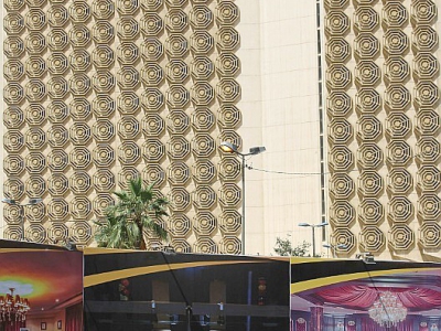 Cible de plusieurs attaques durant l'invasion américaine de l'Irak, l'hôtel Palestine au centre de Bagdad, le 5 avril 2018 - AHMAD AL-RUBAYE [AFP]