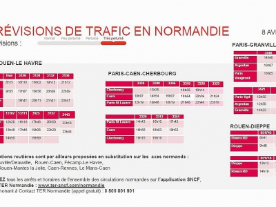 Le réseau sera très perturbé dimanche 8 avril. - Capture d'écran SNCF