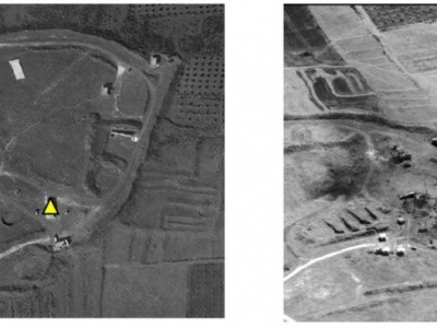Photos fournies par le département américain de la Défense et présentées comme celles d'un site de stockage d'armes chimiques en Syrie avant et après un bombardement des Occidentaux, le 14 avril 2018 - Jose ROMERO [US Department of Defense/AFP]