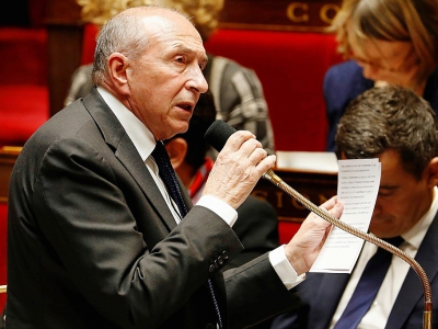 Le ministre de l'Intérieur Gérard Collomb à l'Assemblée nationale, le 11 avril 2018 à Paris - FRANCOIS GUILLOT [AFP/Archives]