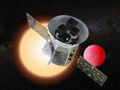 Illustration, remise par la Nasa le 25 mars 2018,  du nouveau télescope TESS dont la mission sera de chercher des exoplanètes susceptibles d'abriter la vie - Handout [NASA/GSFC/AFP/Archives]