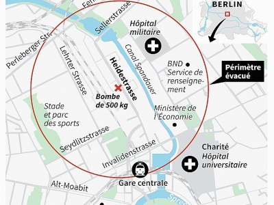 Désamorçage d'une bombe à Berlin - Jochen GEBAUER [AFP]