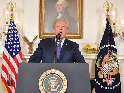 Le président américain Donald Trump à la Maison Blanche, le 13 avril 2018 à Washington - Mandel NGAN [AFP/Archives]